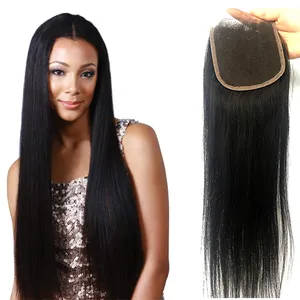 บราซิล Virgin Hair Bundle HD ลูกไม้ปิดส่วนฟรี,กลาง, ฟรี Part ราคาถูกบราซิลผมมนุษย์ปิด