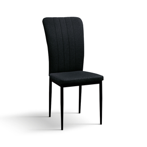 Frida <b>Dining</b> <b>Chair</b> Black Fabric Metal Legs Indoor Use Set Of <b>6</b> - Product Image 1