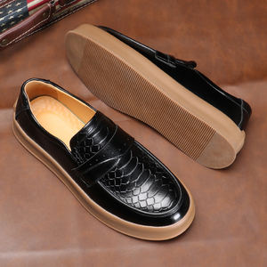 Summer Dress Shoes <b>Big</b> <b>Toe</b> Retro Height Increasing Oxford Shoes Breathable Waterproof Walking Style Shoes - Product Image 1