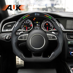 Volant de voiture personnalisé en fibre de carbone véritable avec LED intelligentes, adapté aux <span class=keywords><strong>Audi</strong></span> RS3 RS4 <span class=keywords><strong>RS5</strong></span> 2013 2014 <span class=keywords><strong>2015</strong></span> 2016 S3 S4 S5 - Product Image 2