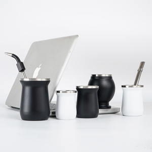 Taza de <span class=keywords><strong>Mate</strong></span> Tradicional de Calabaza, Juego de Té Estilo Argentino, <span class=keywords><strong>Paraguay</strong></span>, Acero Inoxidable 304 - Product Image 3