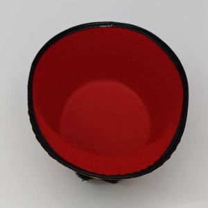 HKZB Customized Red/White Marching <b>Band</b> Cap with Gold Trim Feather <b>Hat</b> for Stage Show Festival Travel Party Unisex Four Seasons - Product Image 4