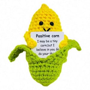 100 Designs Emotional Support Pickle Plant Crochet Dolls Animals Toys Mini Funny Crochet Positive Potatoes with Affirmation Card - Product Image 1