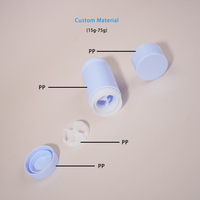 Envase Personalizado Mate Esmerilado Negro Retráctil de 15, 30, 50, 75 ml para Crema Corporal y Facial para Hombre, Desodorante en Barra, Tubo con Tapa de Rosca Sellada