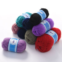Good Quality Various Color 100% Polyester Knitting Yarn Ball Yarn