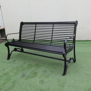 Садовая скамейка чугунная ножка со стальной трубой стул сиденье металлическое уличное скамейчное кресло на продажу - Product Image 3