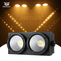 MOWL Lumière de scène COB LED DMX 2-en-1 à 2 yeux 200W Blanc Chaud pour public et éclairage de surface