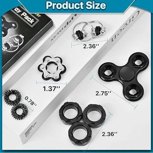 Durable Plastic <b>Ring</b> <b>Spinner</b> Fidget Toy for Adults & Kids-Stress Relief Focus Autism/ADHD Support Safe Non-Toxic Material - Product Image 2