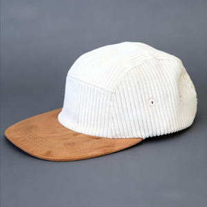 Casquette de baseball à 5 panneaux avec logo brodé personnalisé, casquette de papa avec cordon, casquette de sport en velours côtelé de haute qualité, vente en gros en plein air - Product Image 2