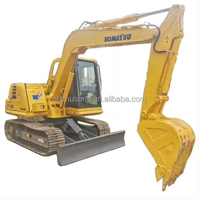 Excavatrice Komatsu d'occasion de haute qualité PC60, mini pelle Komatsu 6 tonnes importée d'origine pour les ventes directes du commerce extérieur