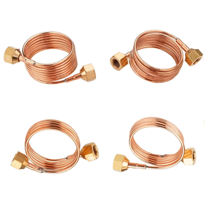 ท่อฝอยทองแดงแรงดันสูงพร้อมน็อตและปลอกนิ้วพื้นผิวเรียบ1ม./1.5ม. สำหรับตู้เย็นและเครื่องปรับอากาศ - Product Image 6