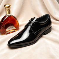 Herren Lackleder Oxford-Schuhe Schwarz Hochglanz Formelle Anzugschuhe für Smoking Hochzeit Büro Übergrößen EU 39 - 46