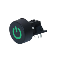 Série C601 12 Volts Type à Angle Droit 12 v 12mm LED Illuminée Étanche Mini Bouton-Poussoir Interrupteur Tactile avec Capuchon