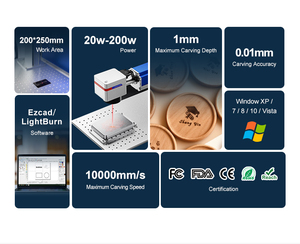 آلة وسم الليزر الليفي للمعادن بقدرة 20 واط 50 واط 100 واط لنقش المجوهرات - Product Image 4