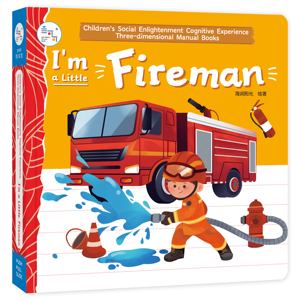 Série Éveil Social Hairun Sunshine : Je suis <span class=keywords><strong>pompier</strong></span> - Nouvelle édition personnalisée en carton <span class=keywords><strong>pop</strong></span>-up pour l'apprentissage précoce - Product Image 1