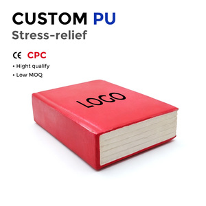 Juguete Antiestrés Personalizado en Forma de <span class=keywords><strong>Libro</strong></span> de PU, Espuma de Compresión de Ascenso Lento, Decoración para Escritorio de Oficina, Regalo Promocional Unisex para la Ansiedad - Product Image 1