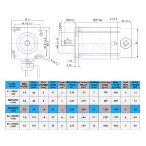 Wavetop-auto JMC Kits de controlador de motor paso-servo híbrido de bucle cerrado Nema34 de 2 fases, diámetro 14mm 86J1880EC+<span class=keywords><strong>2HSS86H</strong></span> 4.5N.m 2000rpm 5A - Product Image 4