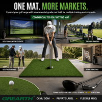 Golf vuruş yeşil uygulama ve eğitim için Tee-up isabet Mat aralığı