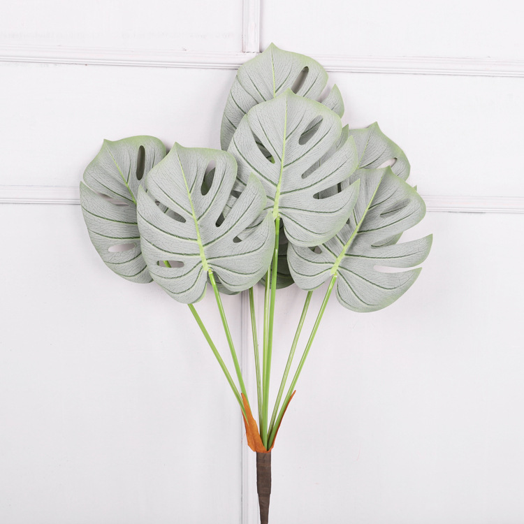Hoja de Monstera Nórdica Blanca de 7 Cabezas