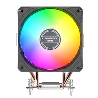 Lovingcool 120mm CPU Refroidisseur D'air 4 Caloducs Lumière Colorée Processeur Personnalisé Ventilateur De Refroidissement 3Pin AM4 AM5 LGA1700 Ventilateurs De Refroidissement