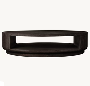 Mesa de Centro Redonda Abierta Móvil Decorativa Moderna Clásica de Madera para Sala de Estar, Muebles para el Hogar, Marca RH OEM CIRO - Product Image 4