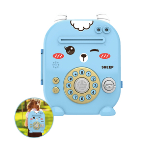 Dessin animé Animal Mini <span class=keywords><strong>empreinte</strong></span> digitale déverrouiller économiser tirelire pour enfants jouet sac à dos avec tirelire - Product Image 1