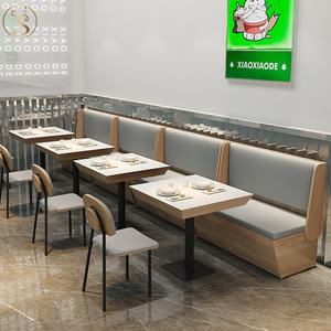 In stile moderno Hotel Cafe <span class=keywords><strong>Pizzeria</strong></span> ristorante tavolo da pranzo e sedie divano biglietto da visita Set tavolo e sedie in legno massello - Product Image 3