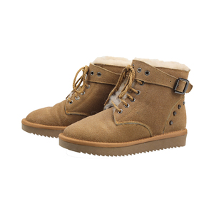 Bottes de neige en peau de <span class=keywords><strong>mouton</strong></span> pour femmes, hauteur cheville, chaude, pour l'hiver, offre spéciale, - Product Image 3