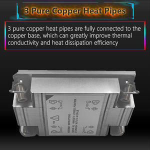 1U 2U 4U Server CPU-Kühlkörper mit 3 reinen Wärmer ohr Aluminium Fin Lga4189 4677 CPU-Kühler Kunden spezifischer 205W Server-Kühler - Product Image 3