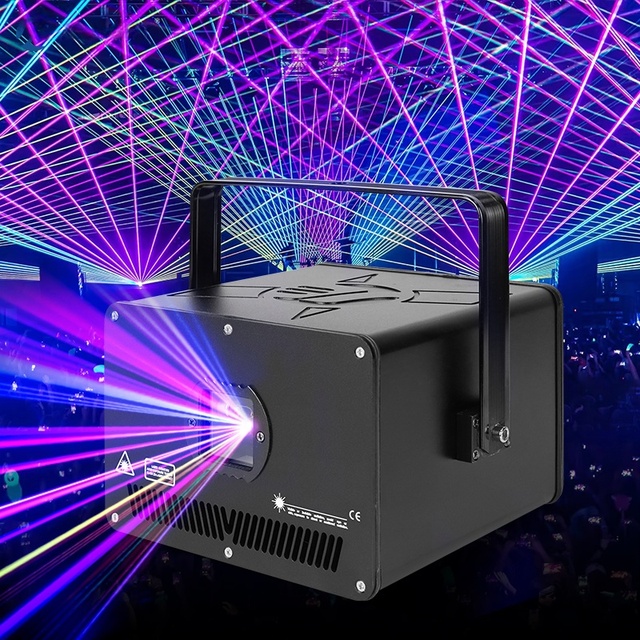 RGB Full Color 3W ILDA Laser Lights DMX512/ Night Club Party Bar Stage Lights Green Red Blue Aluminum Beam Effect for