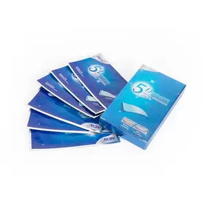 Private Logo Oral Hygiene Care 14Pairs 5D Dental Blue Teeth Whitening Strips