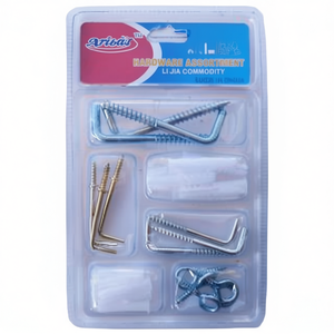 Ganchos de sujeción atornillables con surtido de clavijas para montaje en pared y colgar - Product Image 1