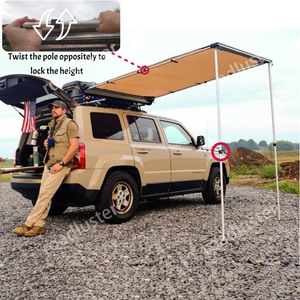 <span class=keywords><strong>Tente</strong></span> d'auvent latéral <span class=keywords><strong>de</strong></span> voiture en <span class=keywords><strong>toile</strong></span> Ripstop pour 4x4 et 4WD montage côté arrière du véhicule pour le camping en plein air et les activités - Product Image 3