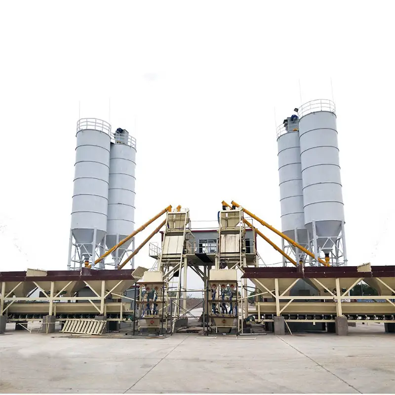 Manufacturer Concrete Batching Mixing Plant With Aggregate Batching Machine HZS25 With Screw Conveyor Or Lift Hopper