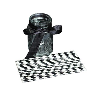 Black Striped <b>Paper</b> Straws 19.5cm Disposable <b>Biodegradable</b> Eco Friendly Party Cocktail Straws - Product Image 2