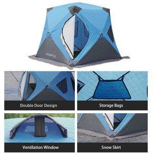 HOMFUL Portable 4 Person Ice Fishing <strong>Tent</strong> Insulated Ice Fishing Shelter Thermal Fishing <strong>Tent</strong> - Product Image 5