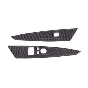 Aksesoris Interior serat karbon asli untuk BMW 4 Series G22 G23 G26 2020-2024 penutup Panel pintu mobil tombol jendela bingkai lis - Product Image 5