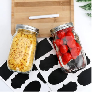 Gran oferta, venta al por mayor, 4oz, 8oz, 16oz, tarro de albañil de vidrio transparente de boca ancha, tarro de almacenamiento de alimentos para conservas con tapa de Metal, <span class=keywords><strong>precio</strong></span> más bajo - Product Image 2