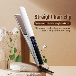 Plancha de Pelo Eléctrica 2 en <span class=keywords><strong>1</strong></span> para Rizar y Alisar con Revestimiento Cerámico, Pantalla LCD con Indicador de Temperatura y Calentamiento Rápido - Product Image 1