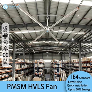 Ventilateur de plafond industriel en alliage d'aluminium 10 pieds (3 m) avec <span class=keywords><strong>5</strong></span> pales et moteur pour système de refroidissement d'air à haut débit - Product Image 1