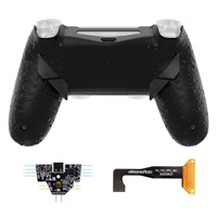 EXtremeRate Kit de remapping avec boutons arrière texturés noirs, version Type-C Dawn, pour manette PS4 Slim Pro JDM-040/050/055