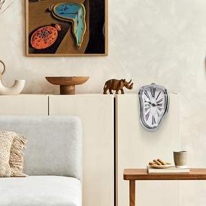 <span class=keywords><strong>Horloge</strong></span> fondante, Salvador <span class=keywords><strong>Dali</strong></span>, <span class=keywords><strong>horloge</strong></span> fondue pour la décoration de la maison, bureau, étagère, table, cadeau créatif amusant - Product Image 6