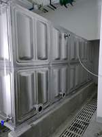 Réservoir d'eau en acier inoxydable à motif chocolaté haute résistance, entièrement soudé, sans fuite, pour le stockage d'eau domestique et la lutte contre les incendies