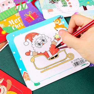Rompecabezas Navideño para Niños, Rompecabezas de Papel Hecho a Mano con Diseño de Papá Noel, Mini Rompecabezas para Primaria - Product Image 4