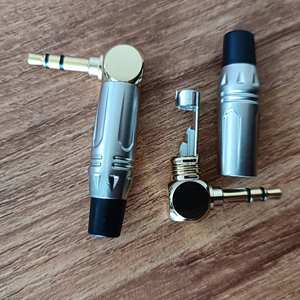Conector TRS de 3,5mm en ángulo recto chapado en oro Tapones para auriculares estéreo de 1/8 "para tamaño de orificio 3,5mm - Product Image 3