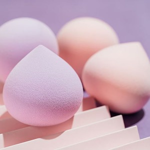 Ensembles de pinceaux et éponges de maquillage personnalisables en gros – Éponges cosmétiques douces sans latex, formes goutte d'eau/<span class=keywords><strong>gourde</strong></span>, lavables, marque privée - Product Image 2
