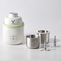 Robot de Cocina Eléctrico de Acero Inoxidable para Bebés, Vaporizador, Licuadora, Procesador de Alimentos en un Solo Paso, Triturador de Purés, Máquina Inteligente Automática para Bebés de Todas las Etapas