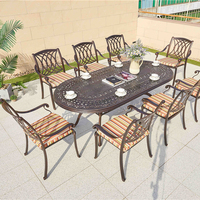 Table et chaises d'extérieur à la mode, style moderne, balcon de jardin, meubles d'extérieur, coussin de table et chaises de jardin