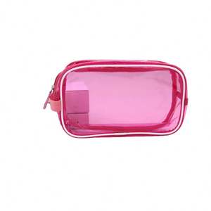 Free Sample Wholesale Custom Women Color Contrast Transparent Cosmetic <b>Bag</b> <b>Travel</b> Storage PVC Waterproof Clear <b>Makeup</b> <b>Bag</b> - Product Image 3