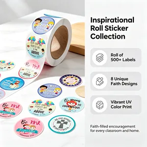 Self Adhesive Round Labels <b>Waterproof</b> Die Cut Adhesive Paper <b>Stickers</b> for Packaging - Product Image 4